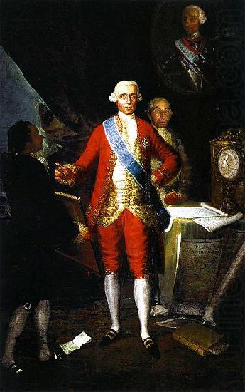 Francisco de Goya Portrait of Jose Monino, 1st Count of Floridablanca and Francisco de Goya china oil painting image
